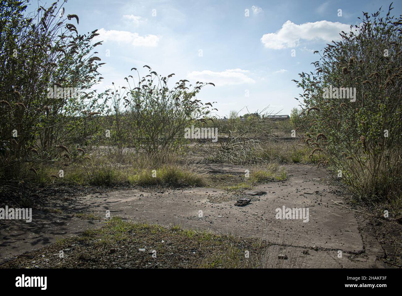 Brownfield land, site of former steel plant Stock Photo Alamy