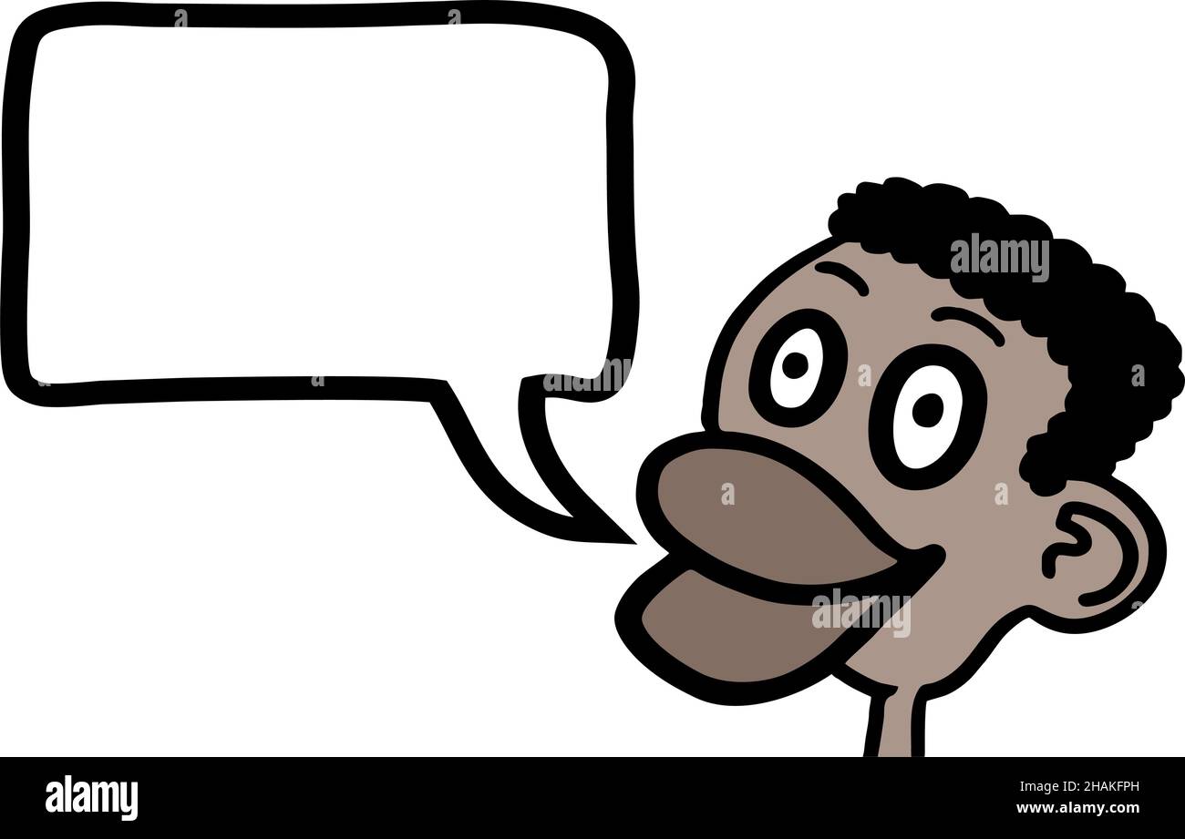 Black face comic Stock Vector