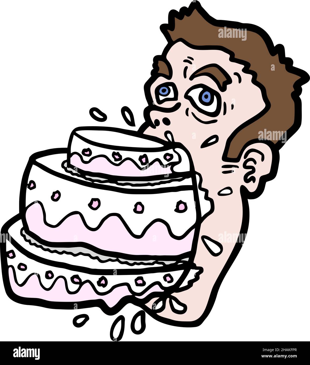 Man hand eating Stock Vector Images Alamy