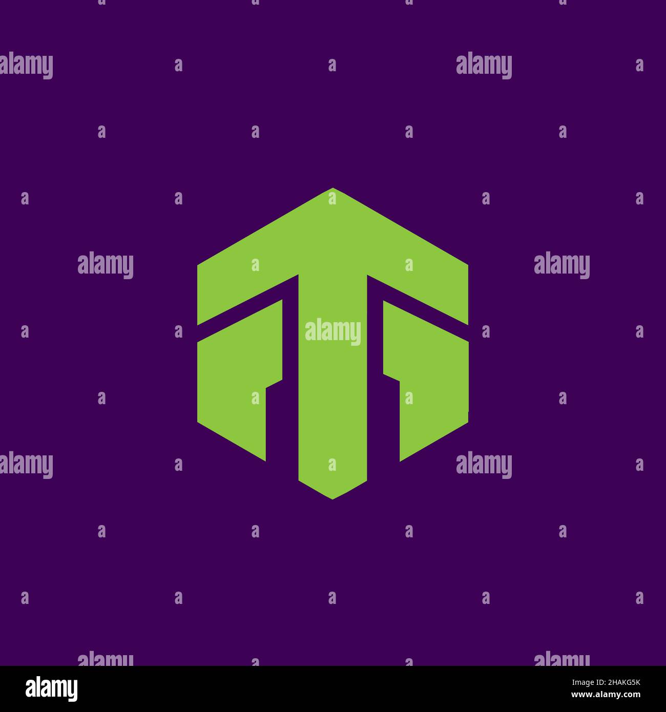 MT monogram letter based logo design Stock Vector
