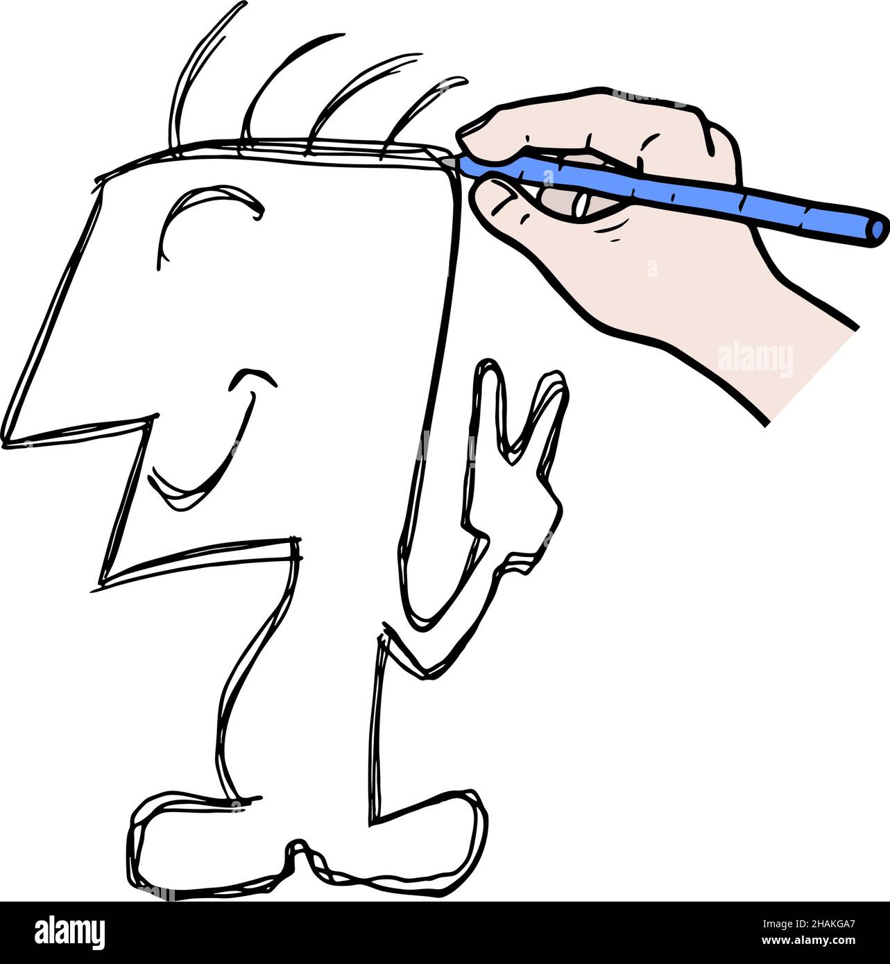 Draw puppet Stock Vector