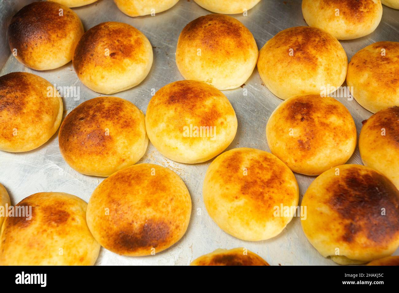 Delicious Colombian pandebonos Traditional cheese bread Stock Photo