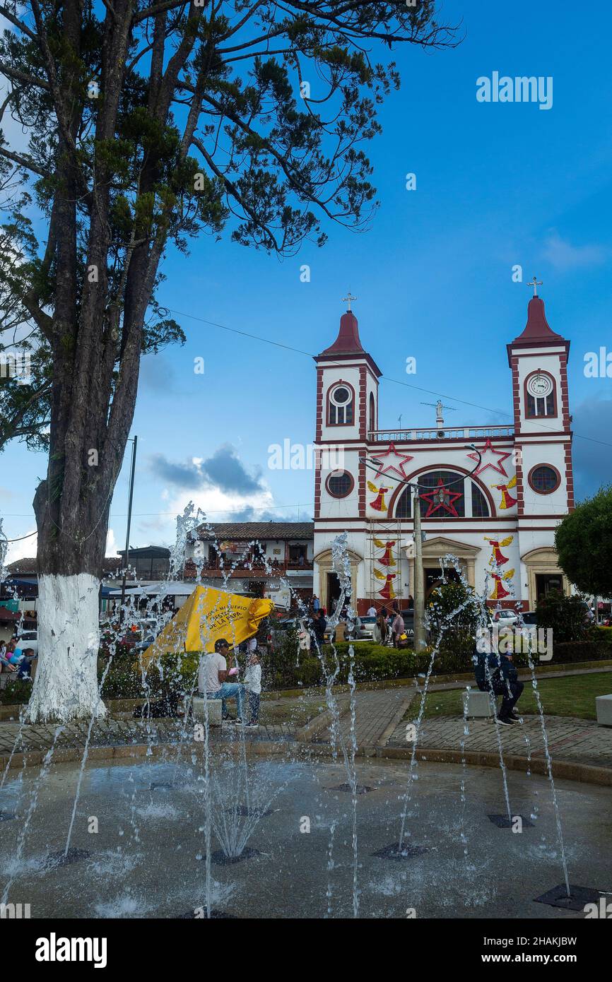 La Unión, Antioquia / Colombia - November 21, 2021. Parroquia Nuestra Señora De Las Mercedes, is a Colombian temple of Catholic worship, it is located Stock Photo