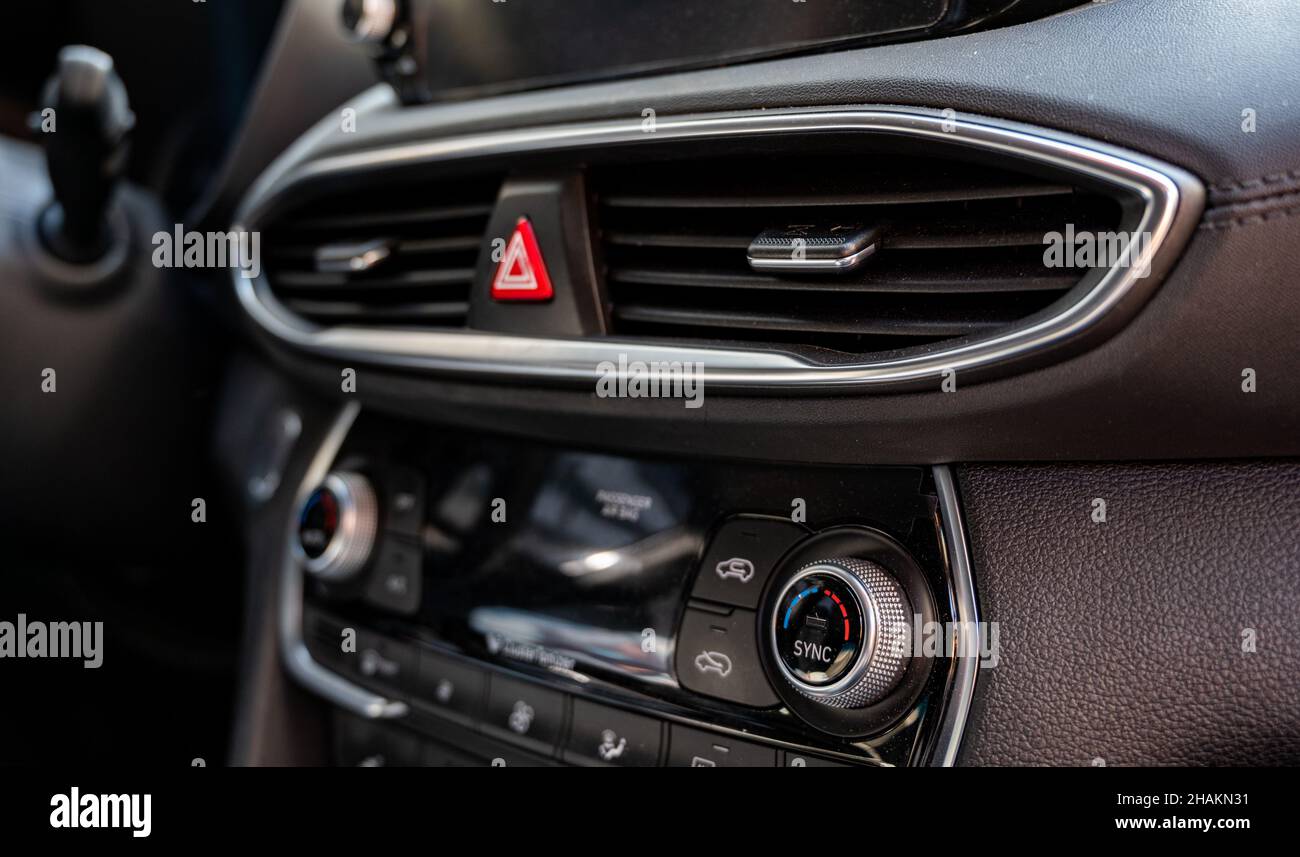 Car air conditioning. The air flow inside the car Stock Photo Alamy