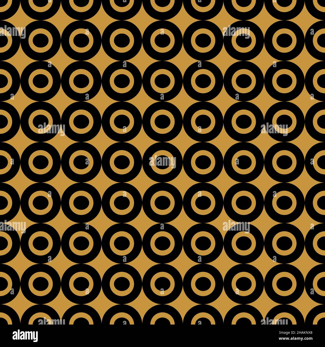 Seamless pattern. Gold background with black circles . Vector ...