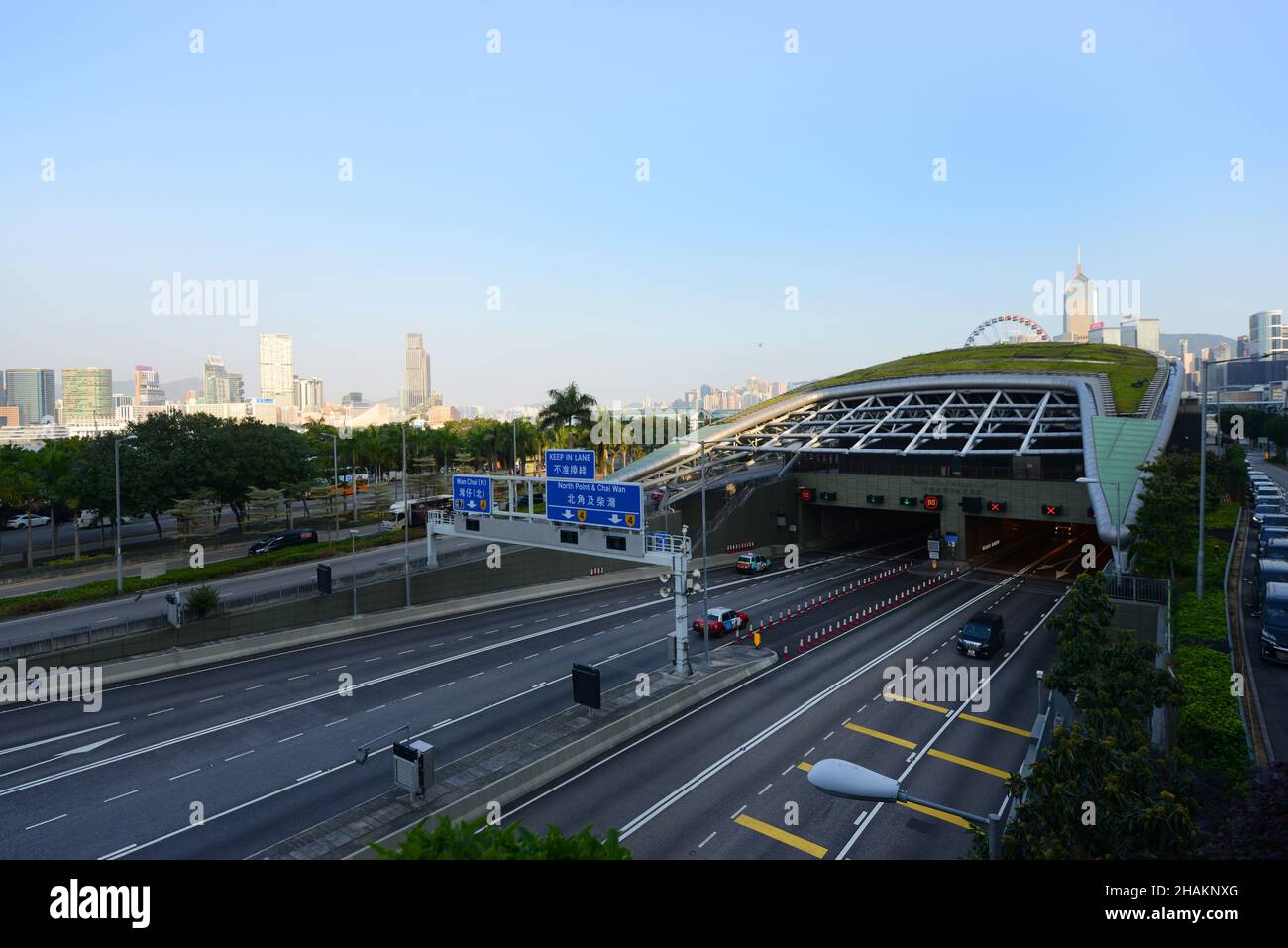 The Central Wan Chai bypass tunnel in Hong Kong Stock Photo Alamy