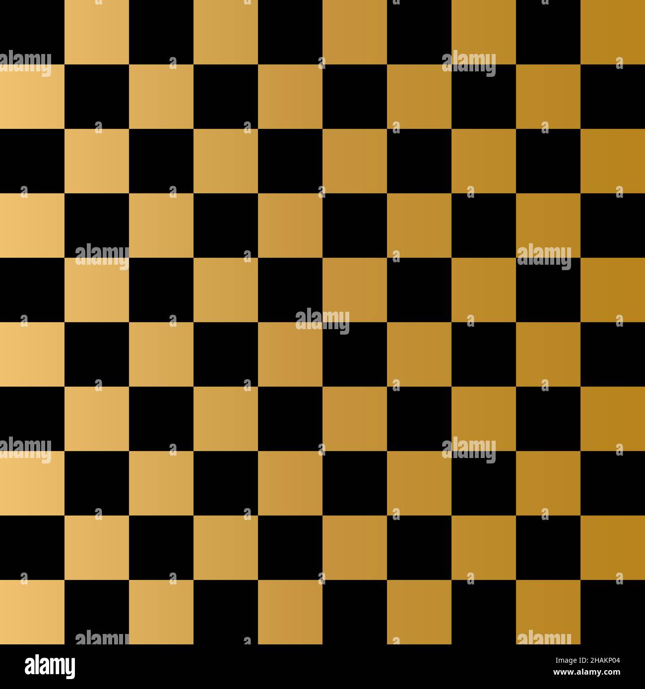 Black and gold squares seamless pattern.Checkered flag. Vector illustration. Stock Vector