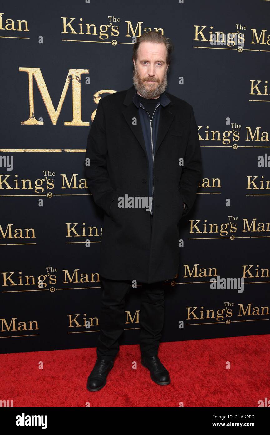 New York, USA. 13th Dec, 2021. Actor Rhys Ifans attends "The King's Man