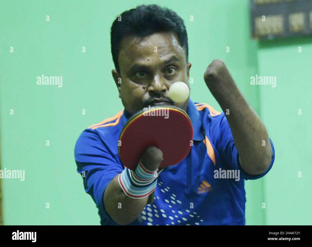 Kajol Dey, a 49year disabled table tennis player and coach getting