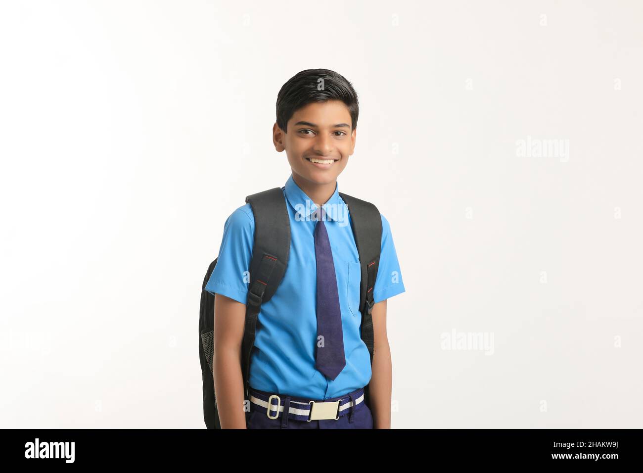 Indian boy with school bag hi-res stock photography and images - Alamy