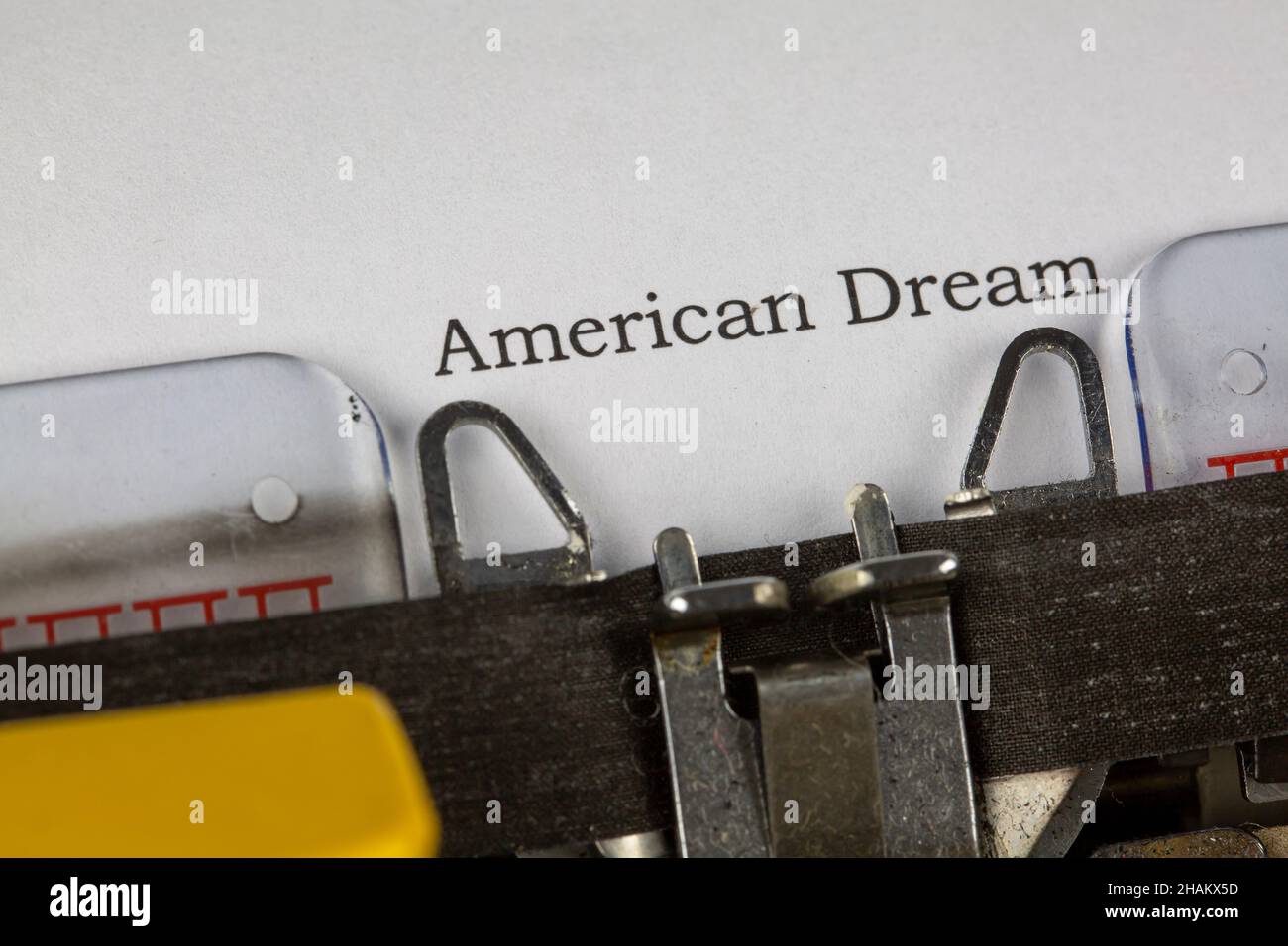 old typewriter with text American Dreams Stock Photo