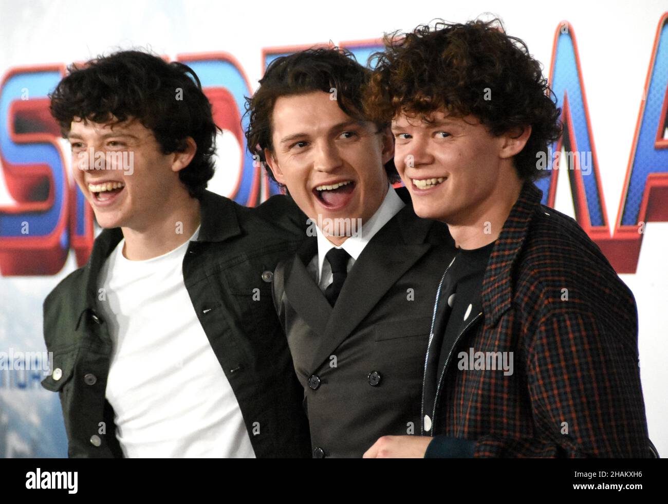 Los Angeles, California, USA 13th December 2021 Actors/Brothers Sam Holland,  Tom Holland and Harry Holland attend Sony Pictures Presents The Los Angeles  Premiere of Marvel Studios 'Spider-Man No Way Home' at Regency