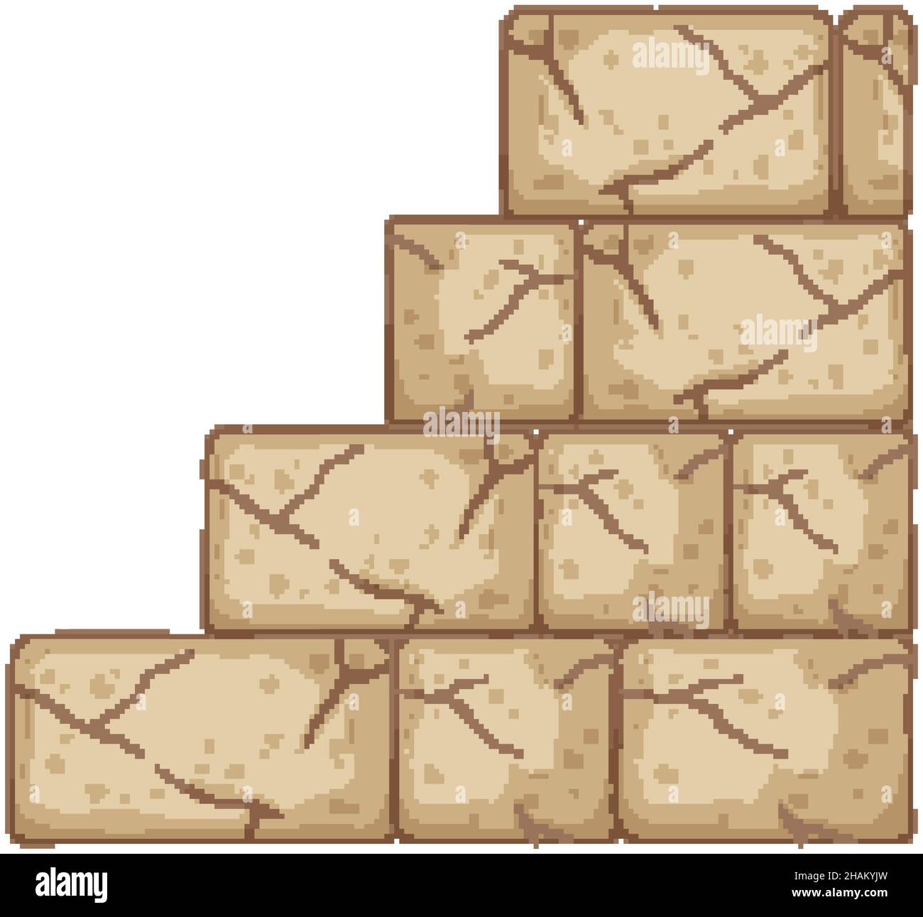 Stone tiles texture in cartoon style illustration Stock Vector Image