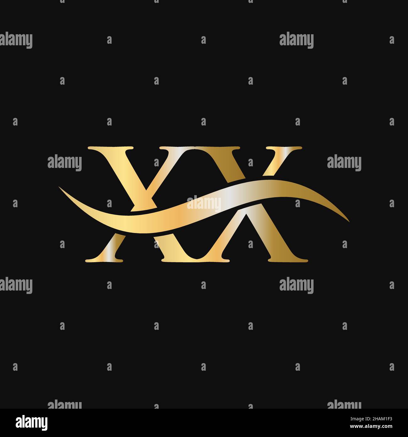 Letter XX Logo Design Template. XX, X X Letter Logo Modern, Flat