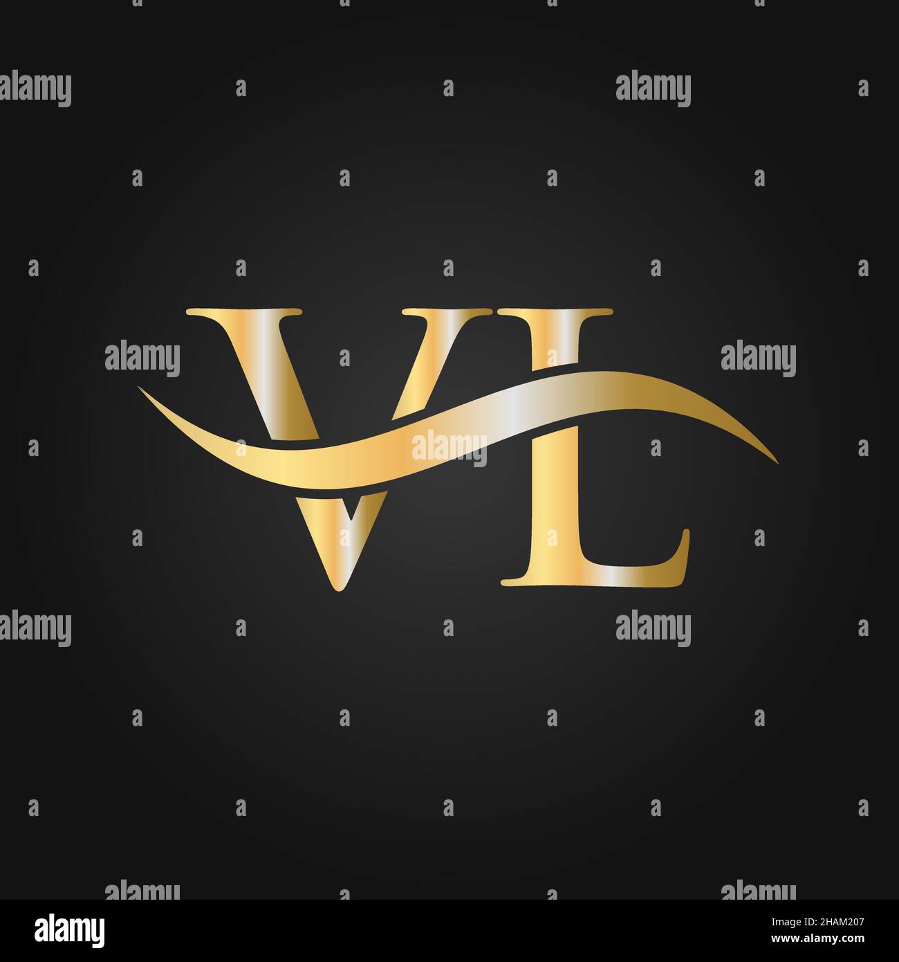 Vl initials logo Stock Vector Images - Alamy