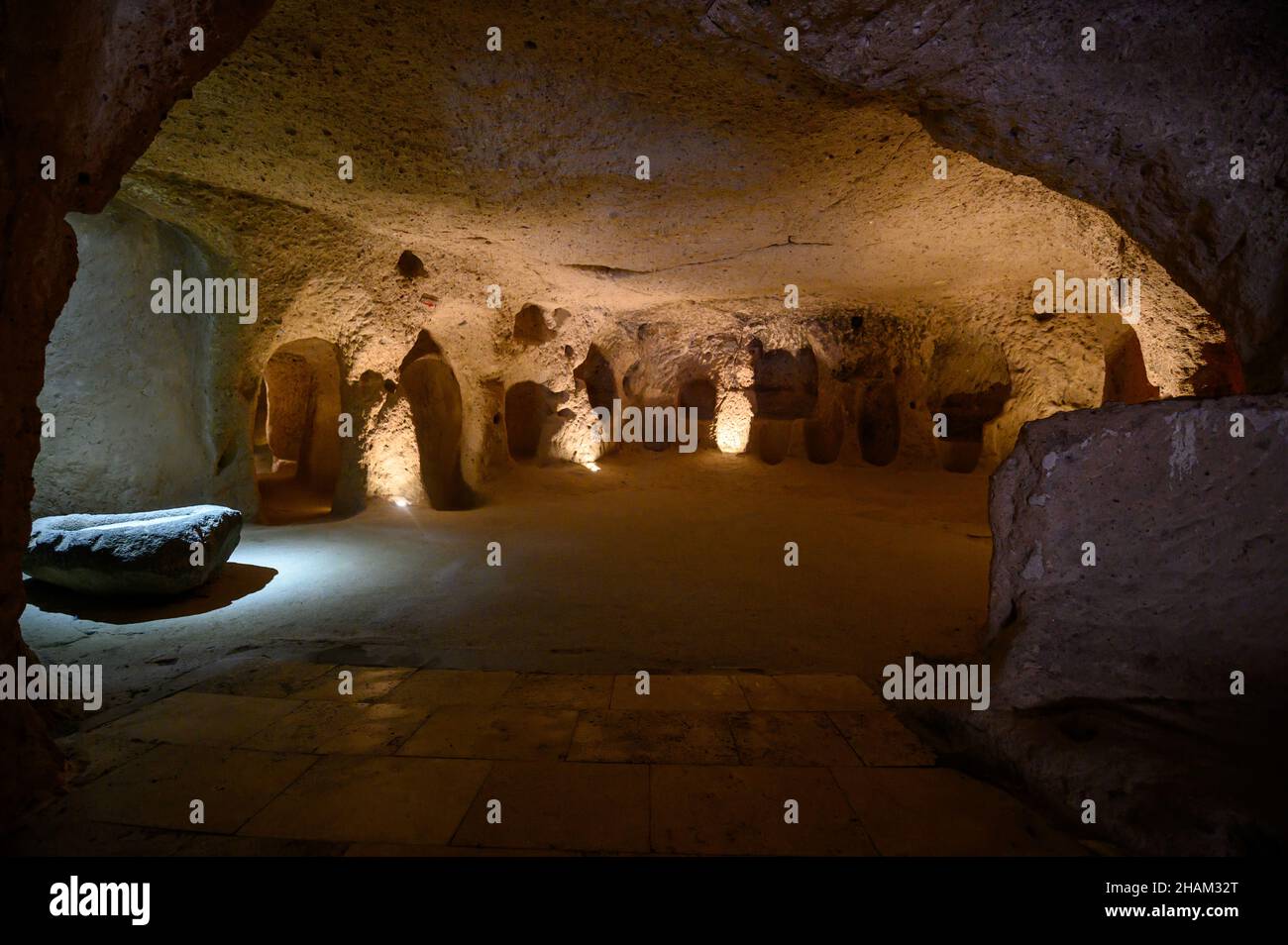 Kaymakli, Turkey. Aancient multilevel underground cave city in