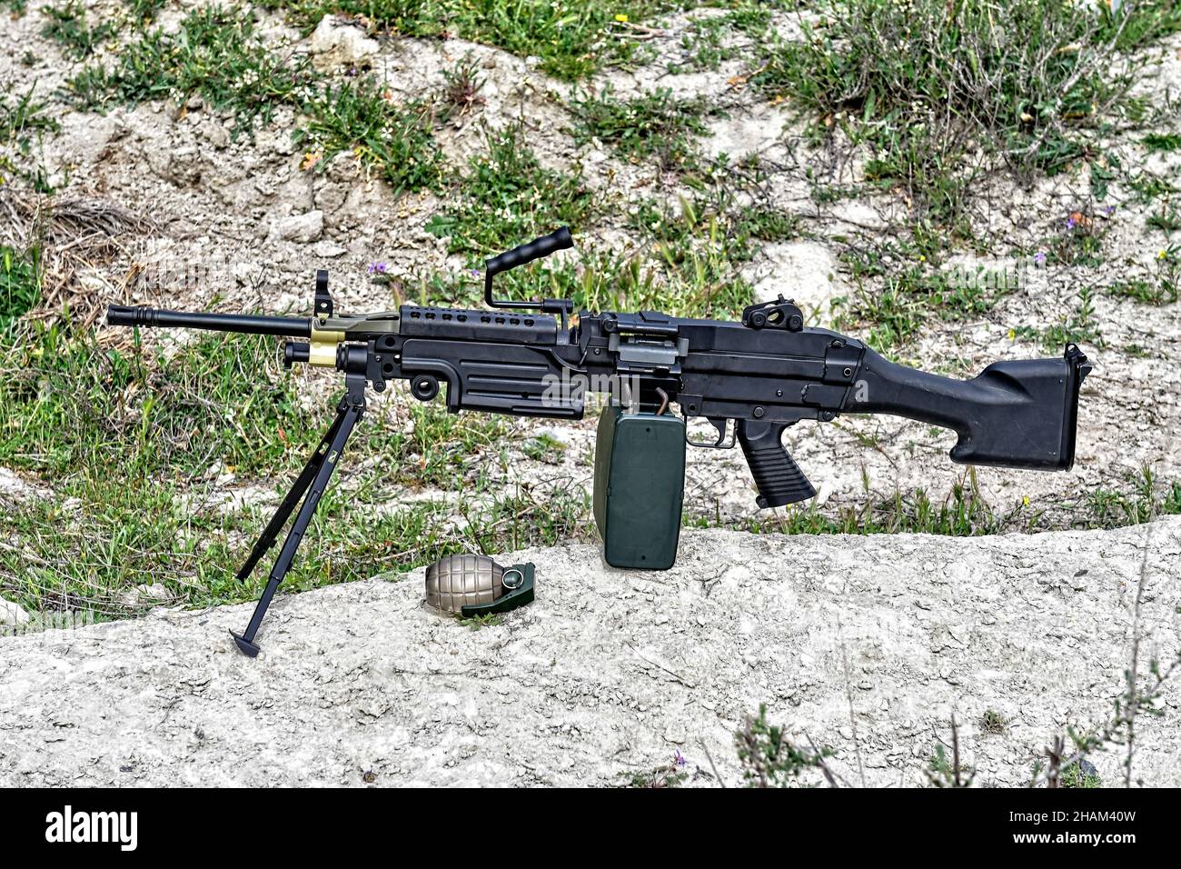 Weapons of war displayed for your visit Stock Photo