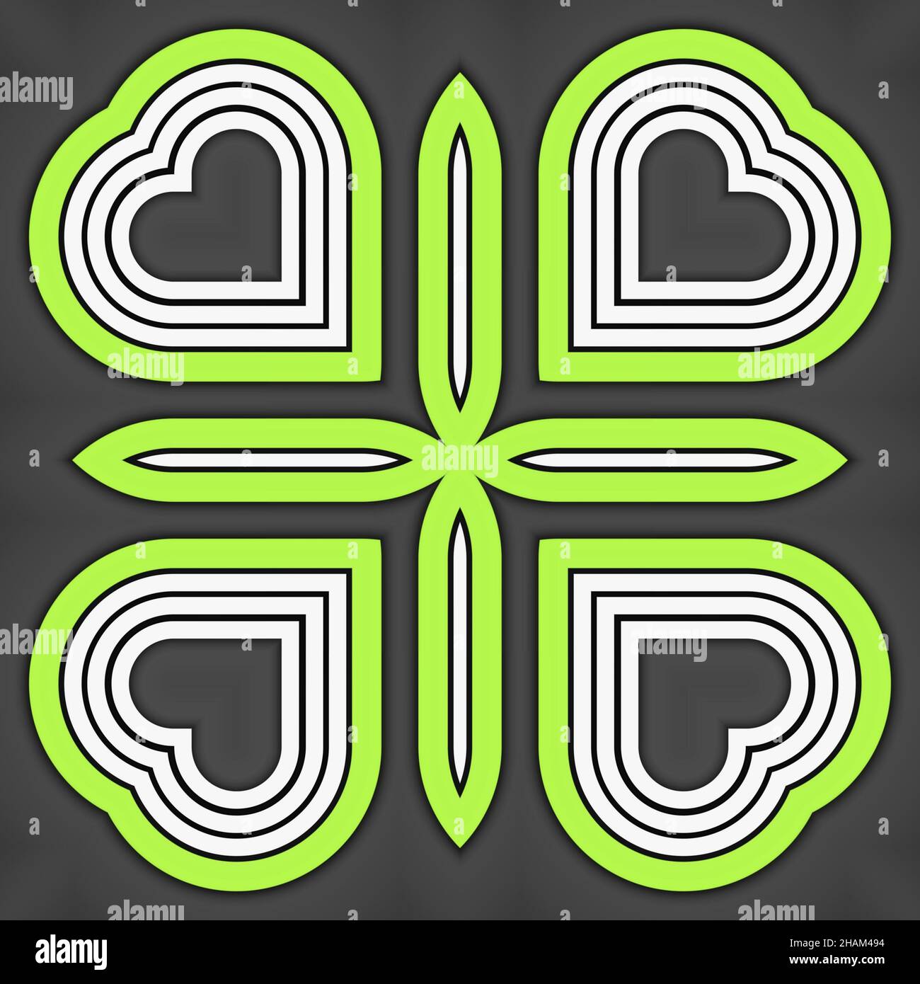 Three green top stripes logo
