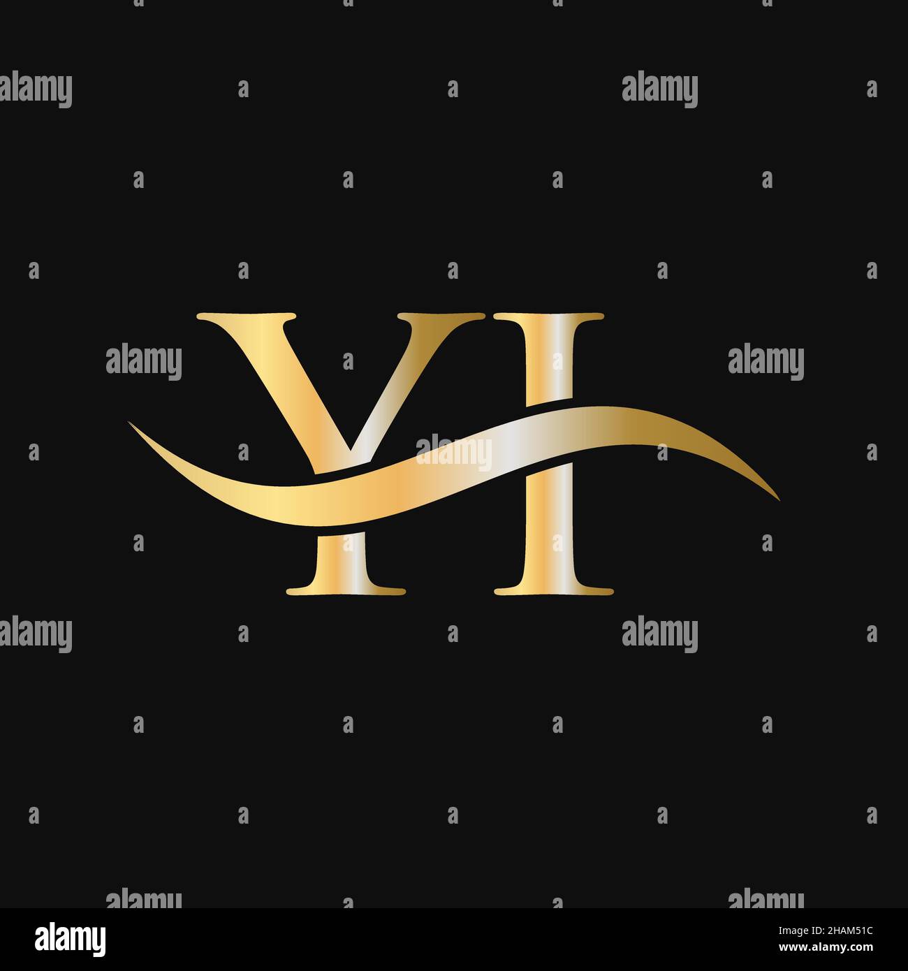 Letter YI Logo Design Template. YI, Y I Letter Logo Modern, Flat ...
