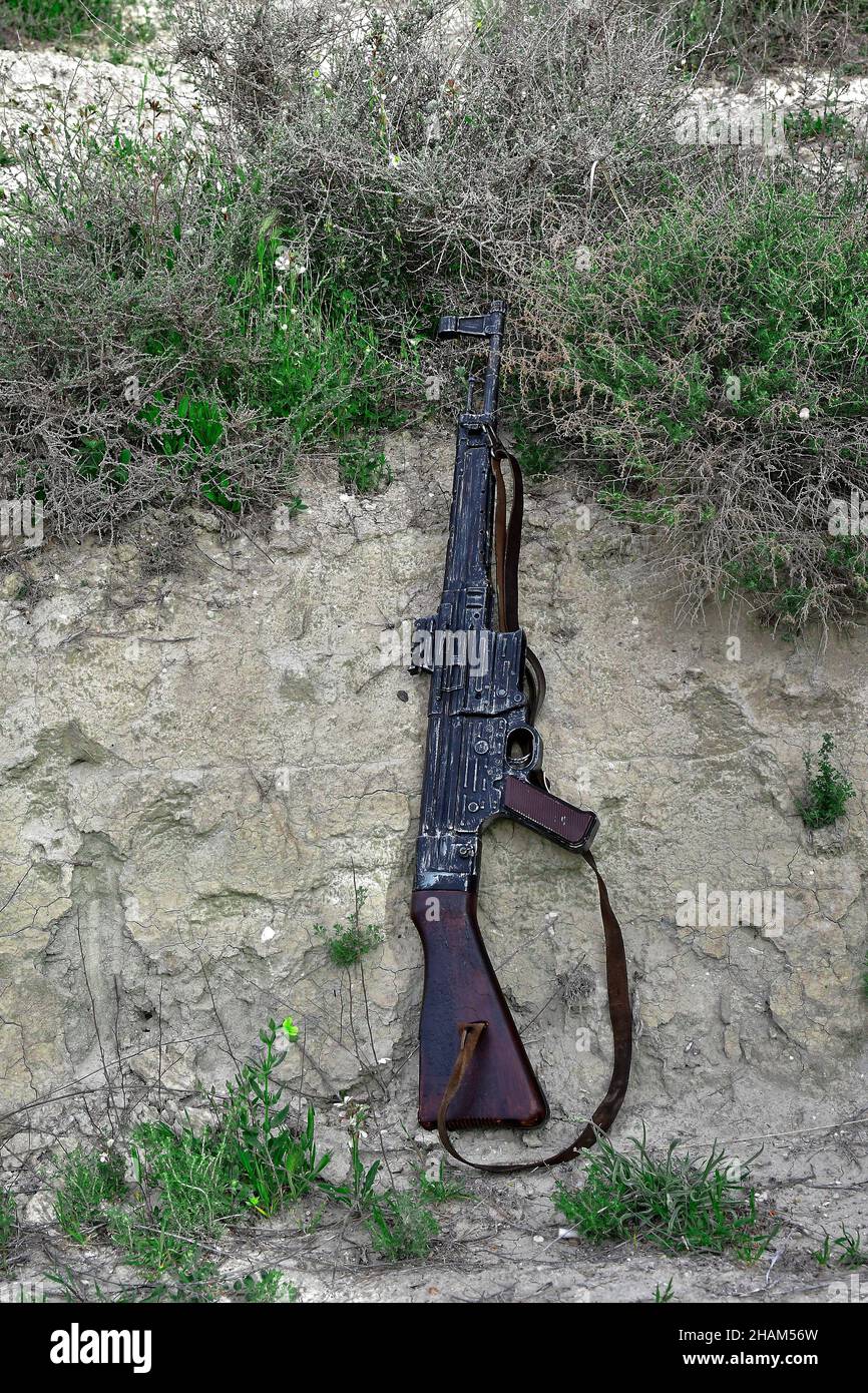 Weapons of war displayed for your visit Stock Photo