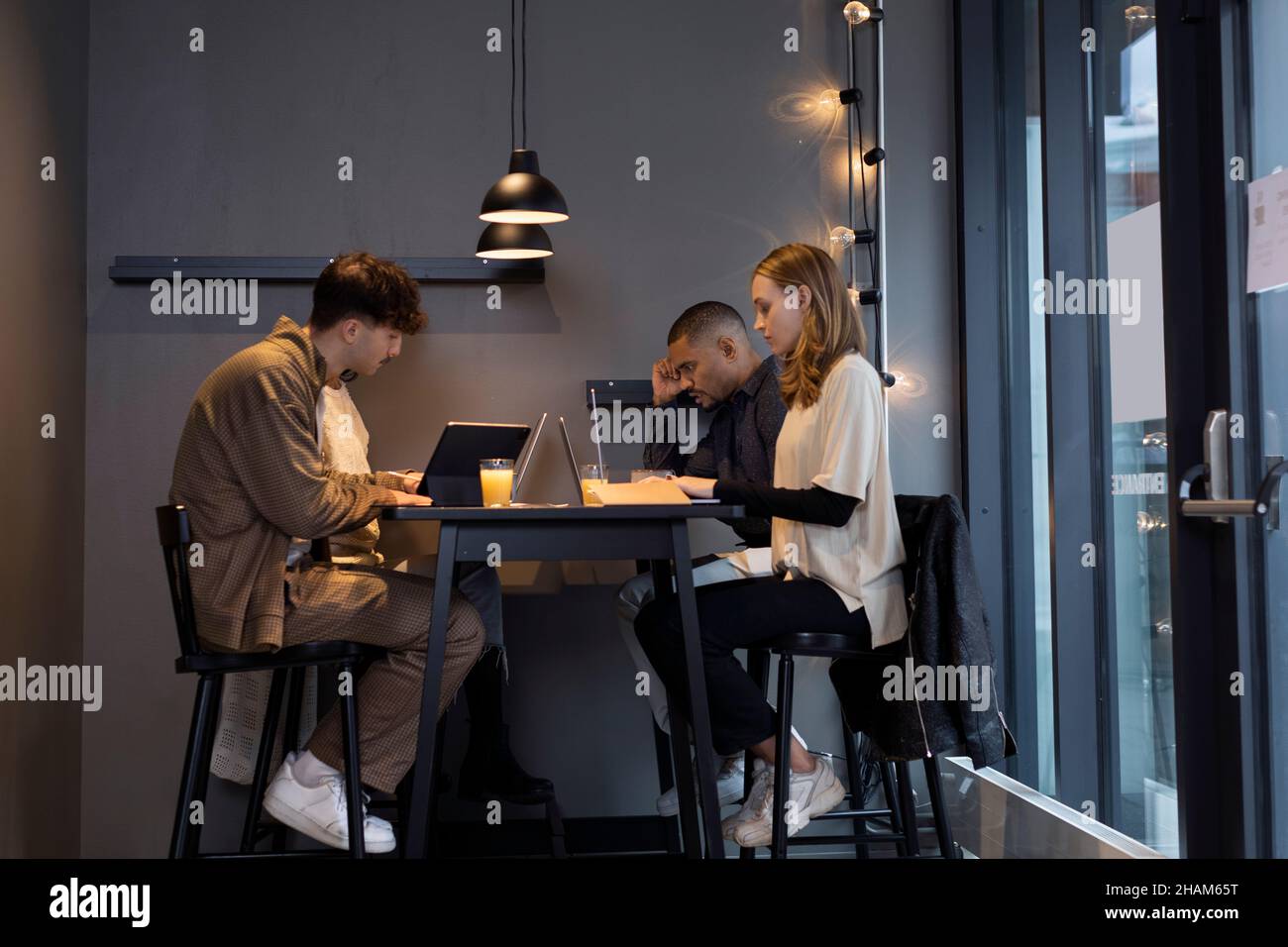 Coworkers having meeting Stock Photo