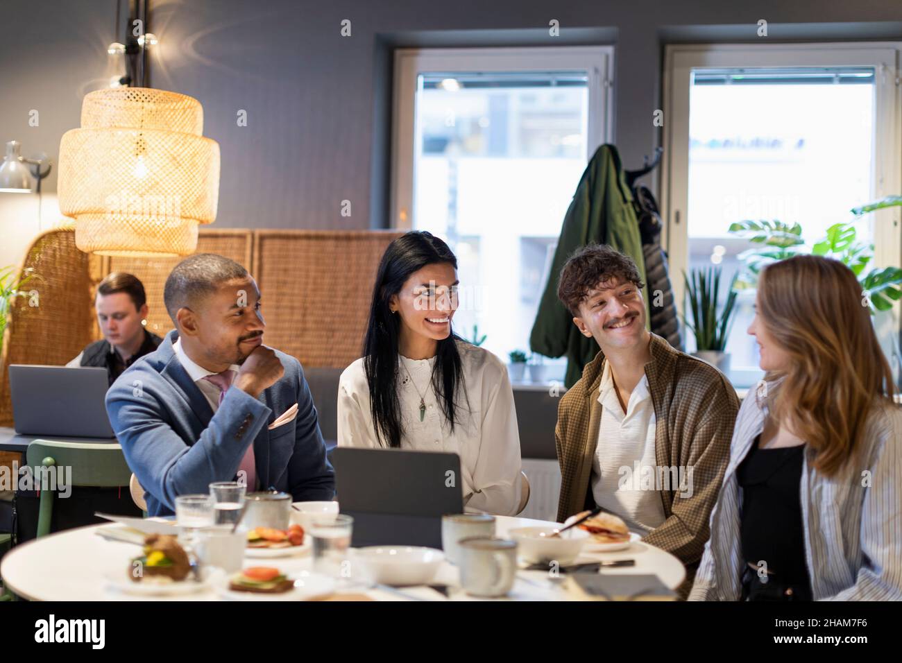 Coworkers having meeting Stock Photo