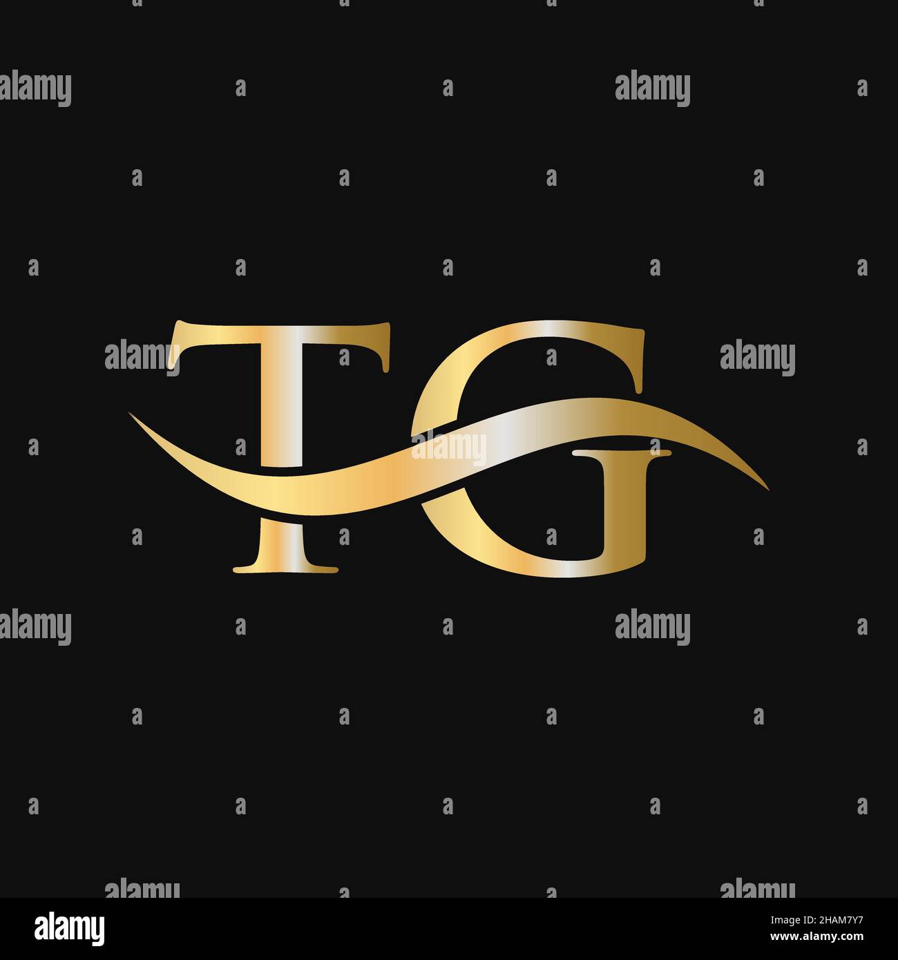 Letter TG Logo Design Template. TG, T G Letter Logo Modern, Flat ...
