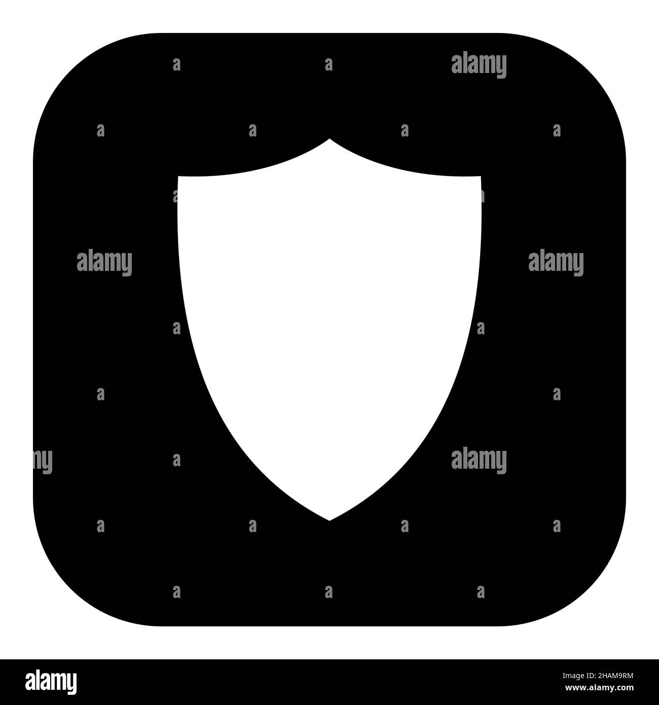 Shield and app icon Stock Photo - Alamy