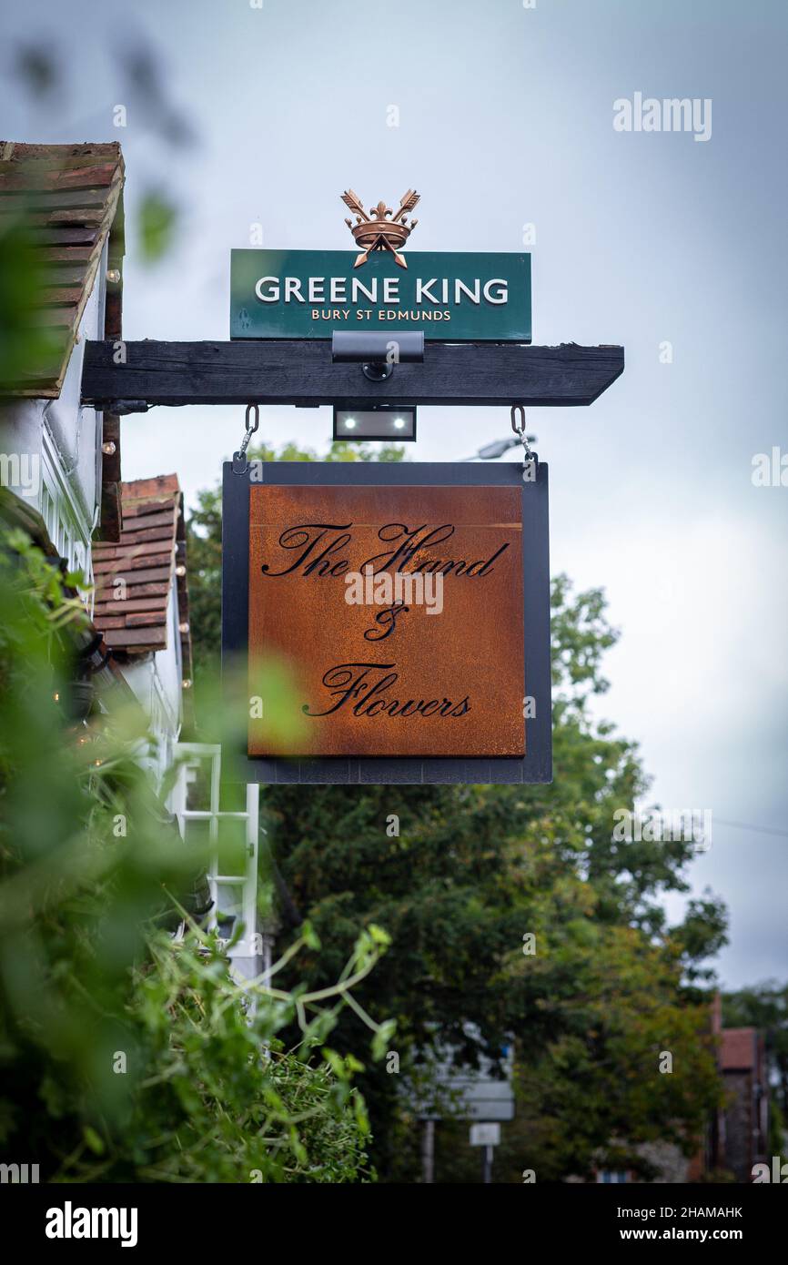 The Hand and Flowers, award winning gastro pub by Tom Kerridge Stock Photo