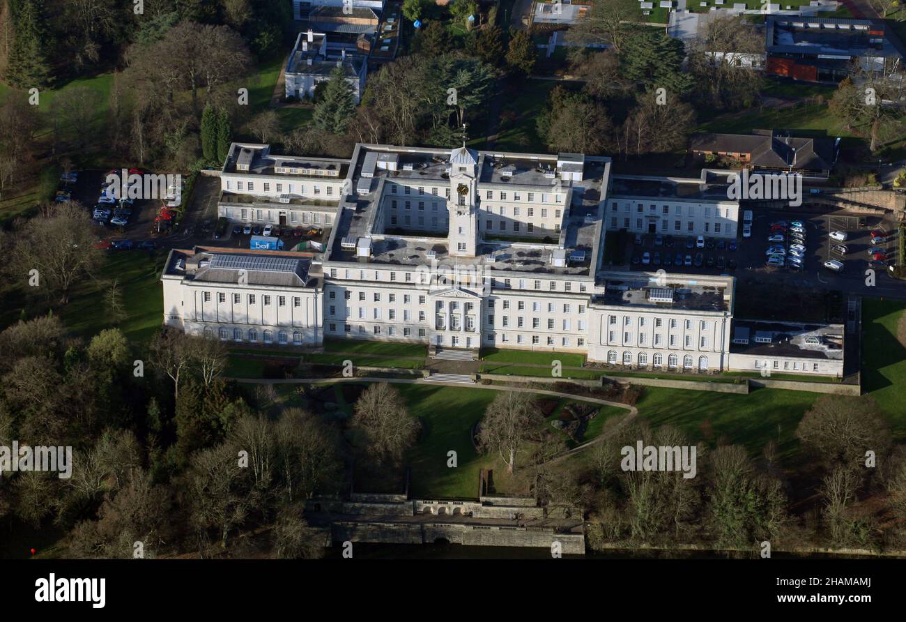 aerial view of the Trent Building, part of Nottingham University Stock Photo