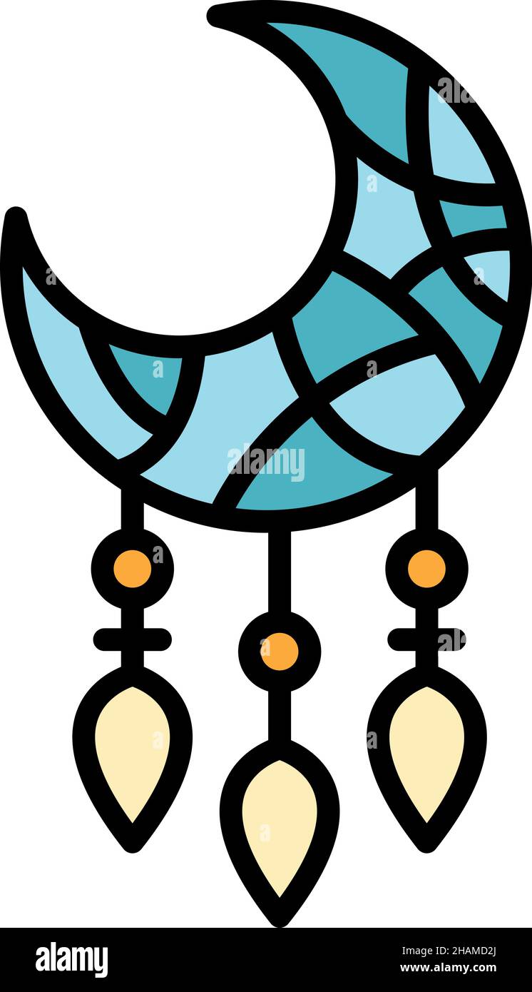 Aztec dream catcher icon outline vector. Tribal feather, Stock vector