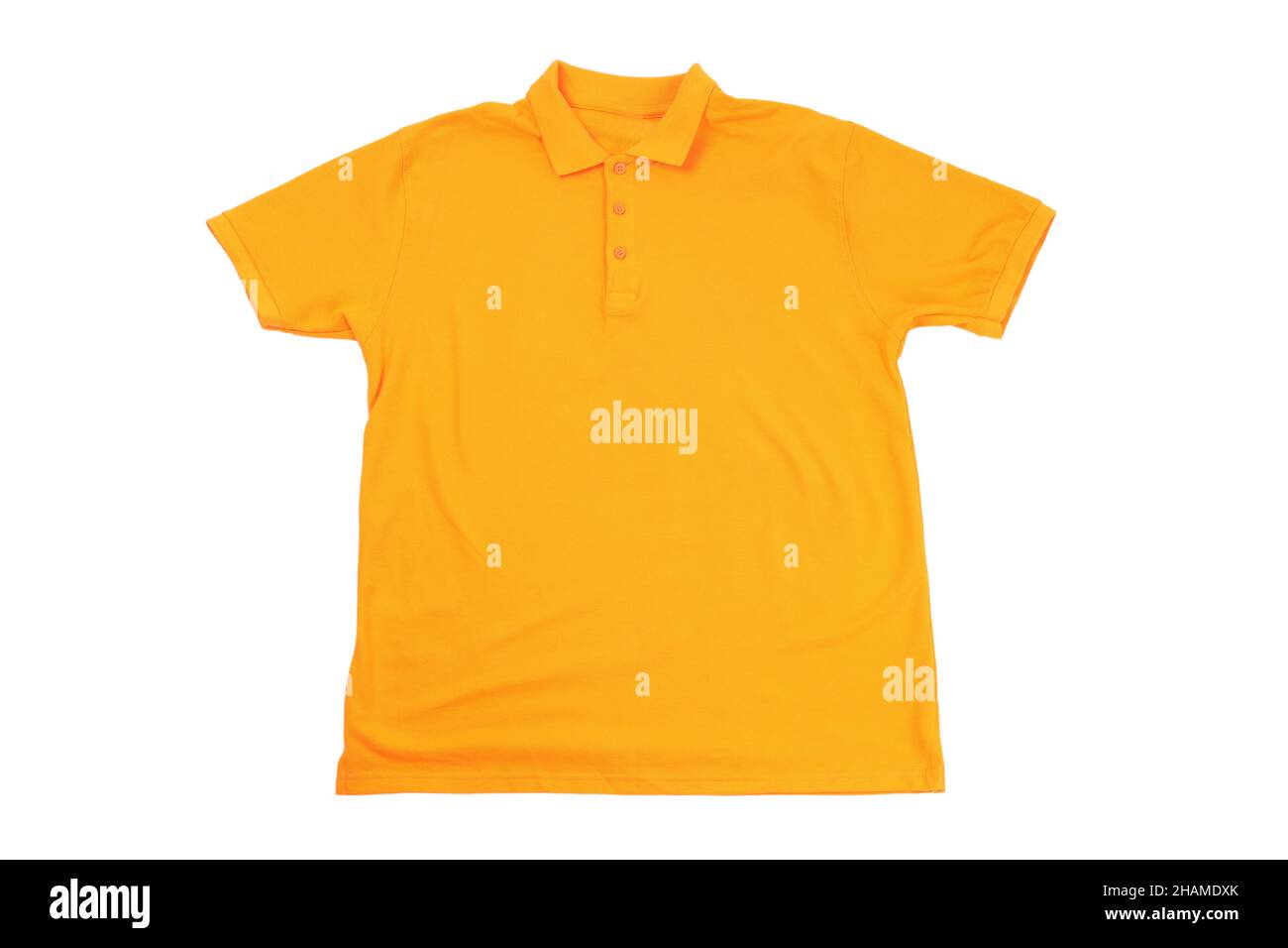 Blank orange t-shirt isolated on white background Stock Photo - Alamy