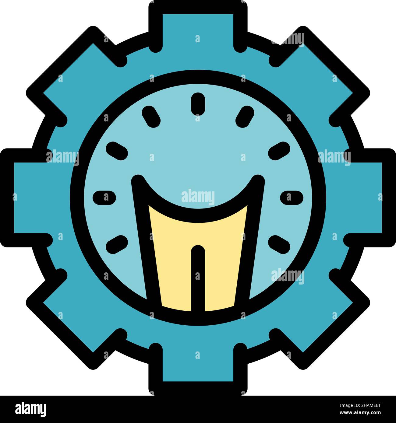 Project idea icon. Outline project idea vector icon color flat isolated Stock Vector