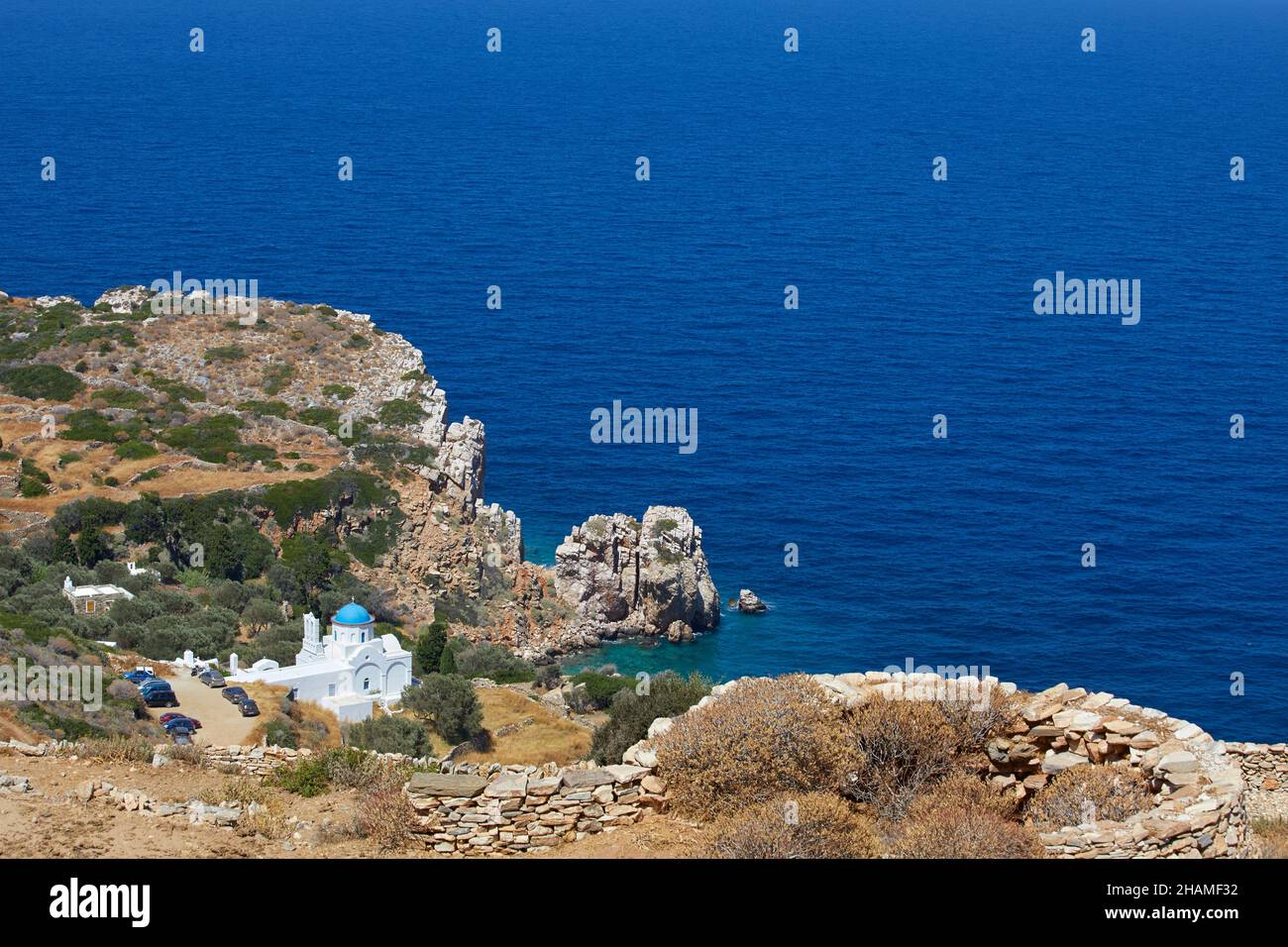 The church of Panagia Poulati, Sifnos, Cyclades Islands, Greece Stock Photo