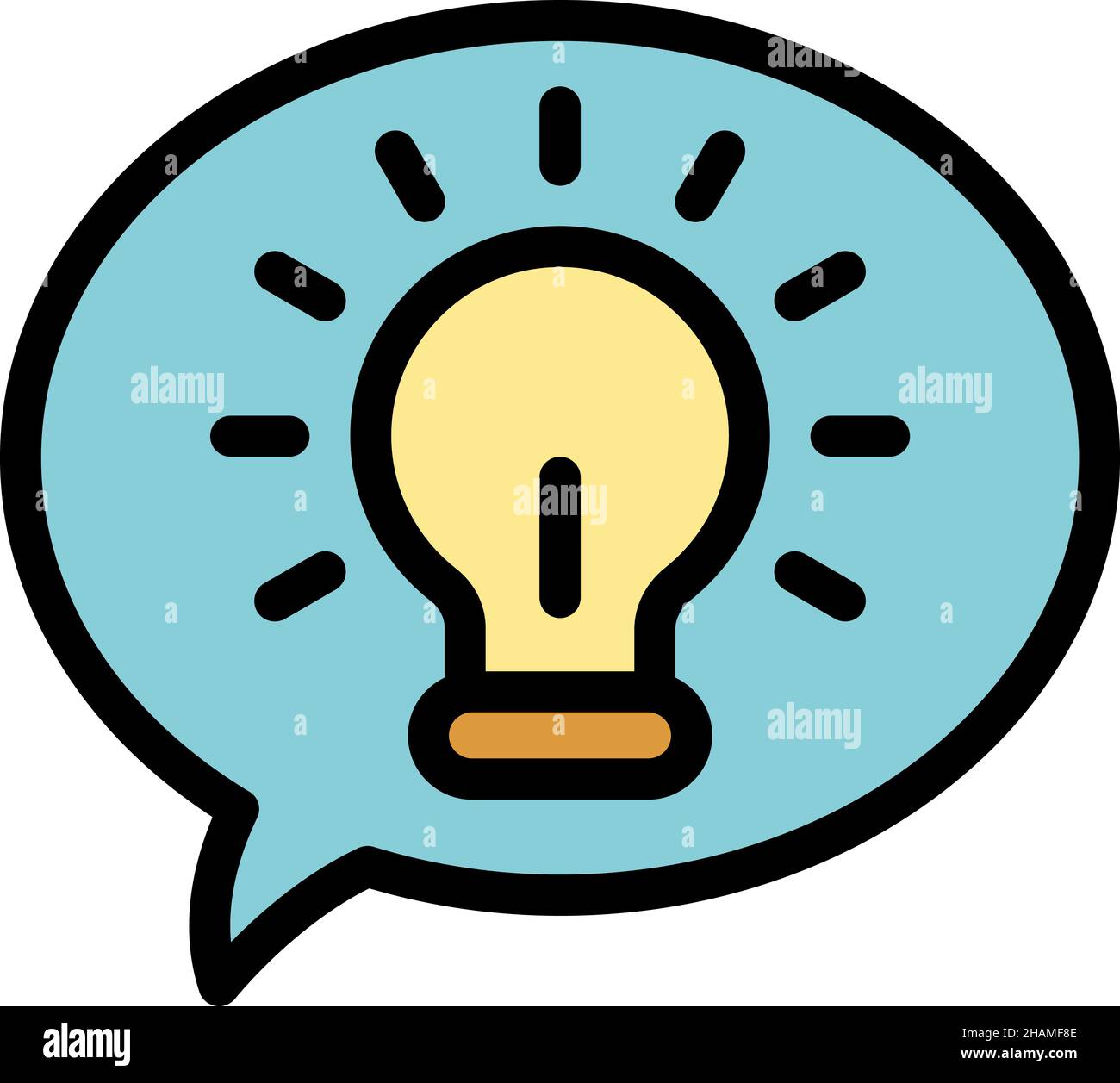 Creative storm icon. Outline creative storm vector icon color flat isolated Stock Vector