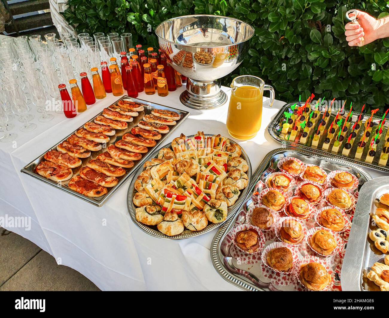 Italian appetizers , food , event preparation Stock Photo Alamy