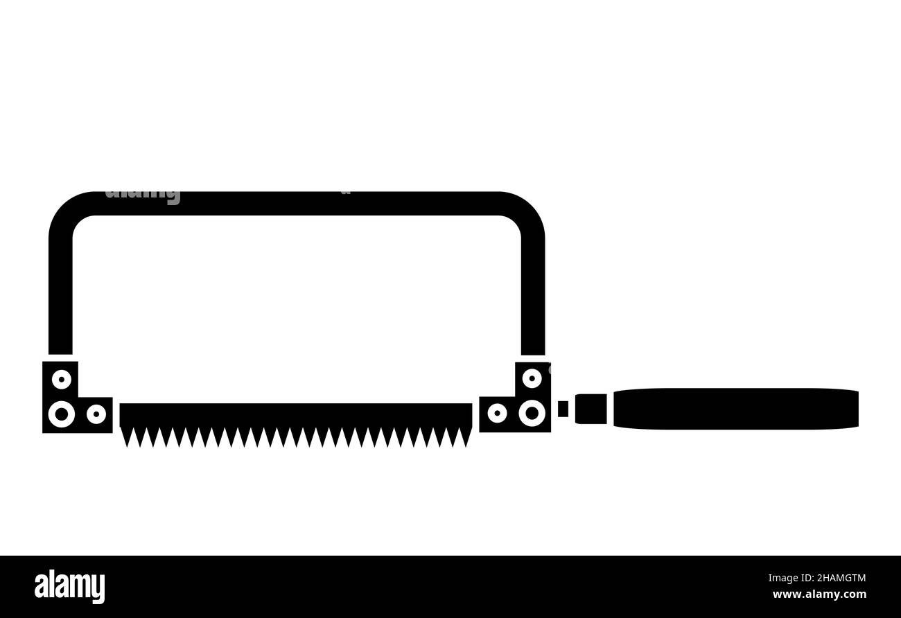 Hacksaw vector icon isolated on white background Stock Vector Image