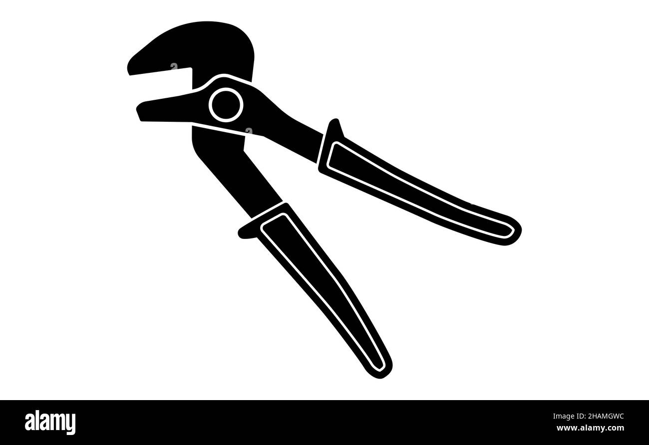 Adjustable water pump pliers tongue and groove isolated on white