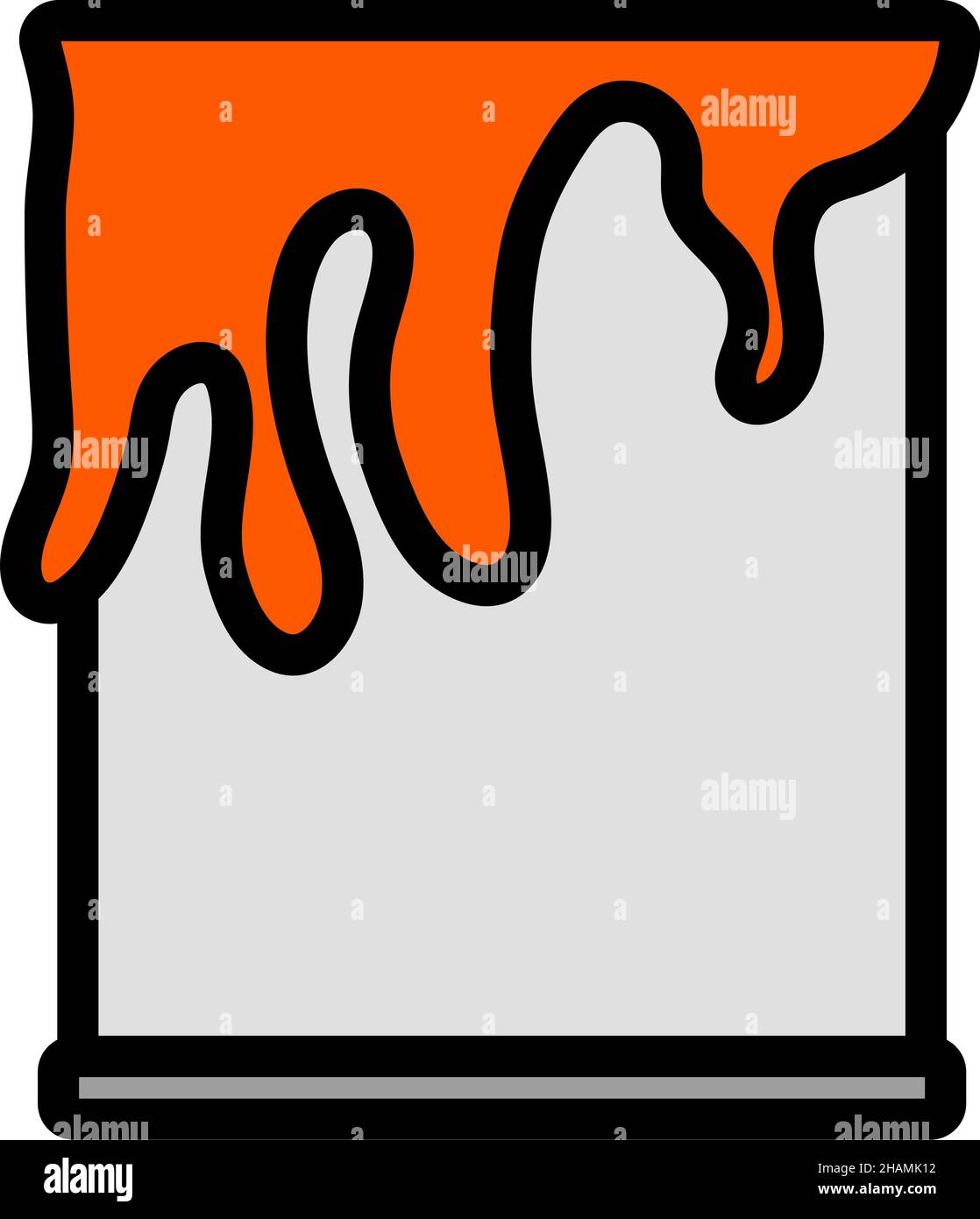 Paint Can Icon. Editable Bold Outline With Color Fill Design. Vector