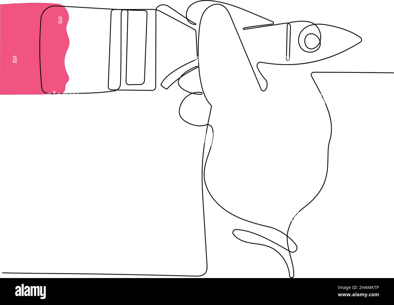 Human hand holds paint brushes with paint Stock Vector
