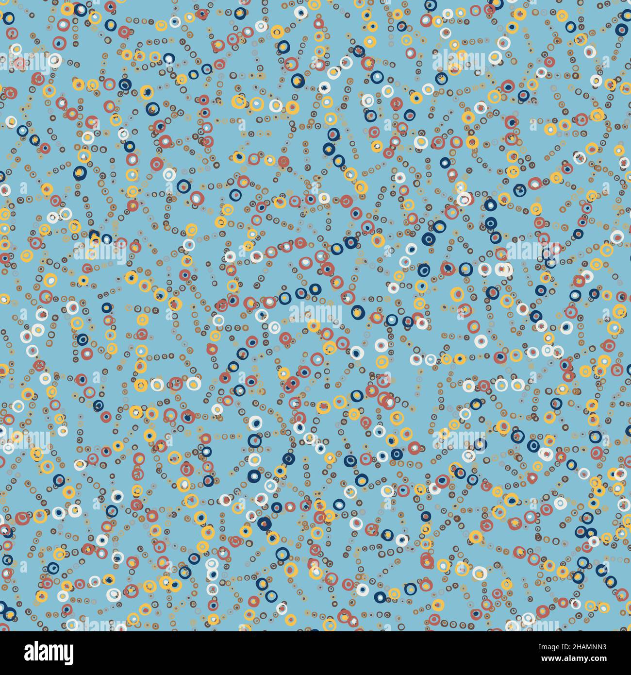 dotted abstract seamless vector pattern on blue Stock Vector Image ...