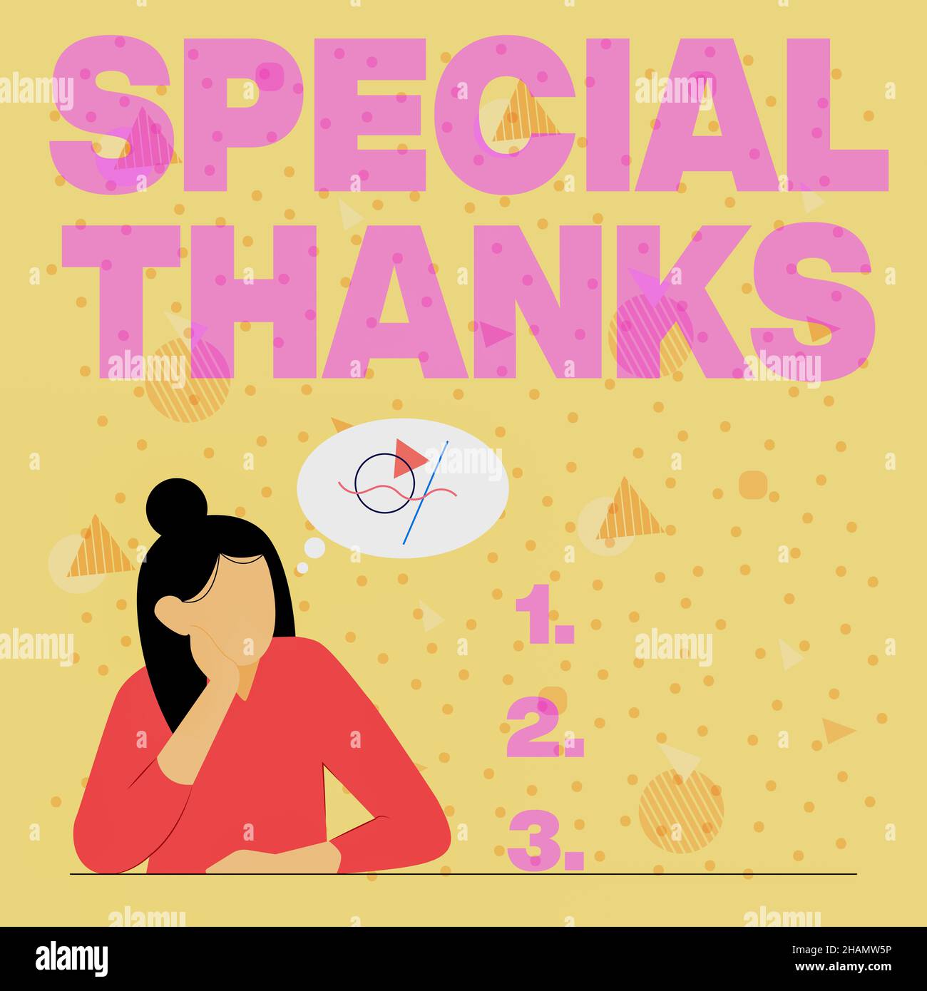 Thinking. Thanks Handwriting text Special Thanks. Business showcase appreciating ...