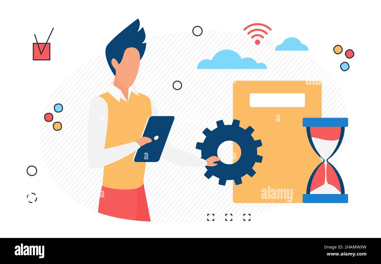 Digital data management administrative process. Business solutions ...