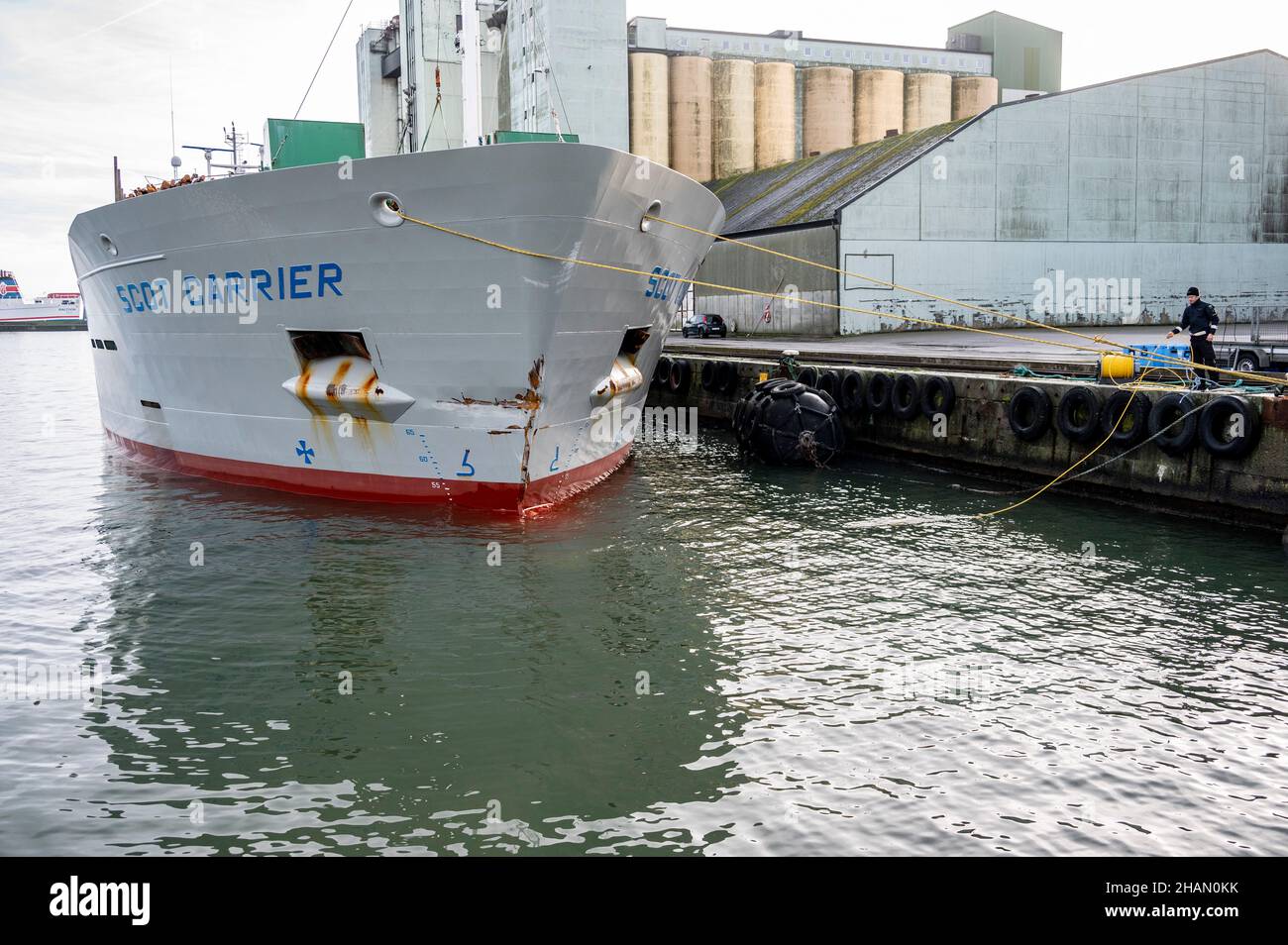 Personnel from the Swedish Coast Guard use an underwater drone (ROV) to ...