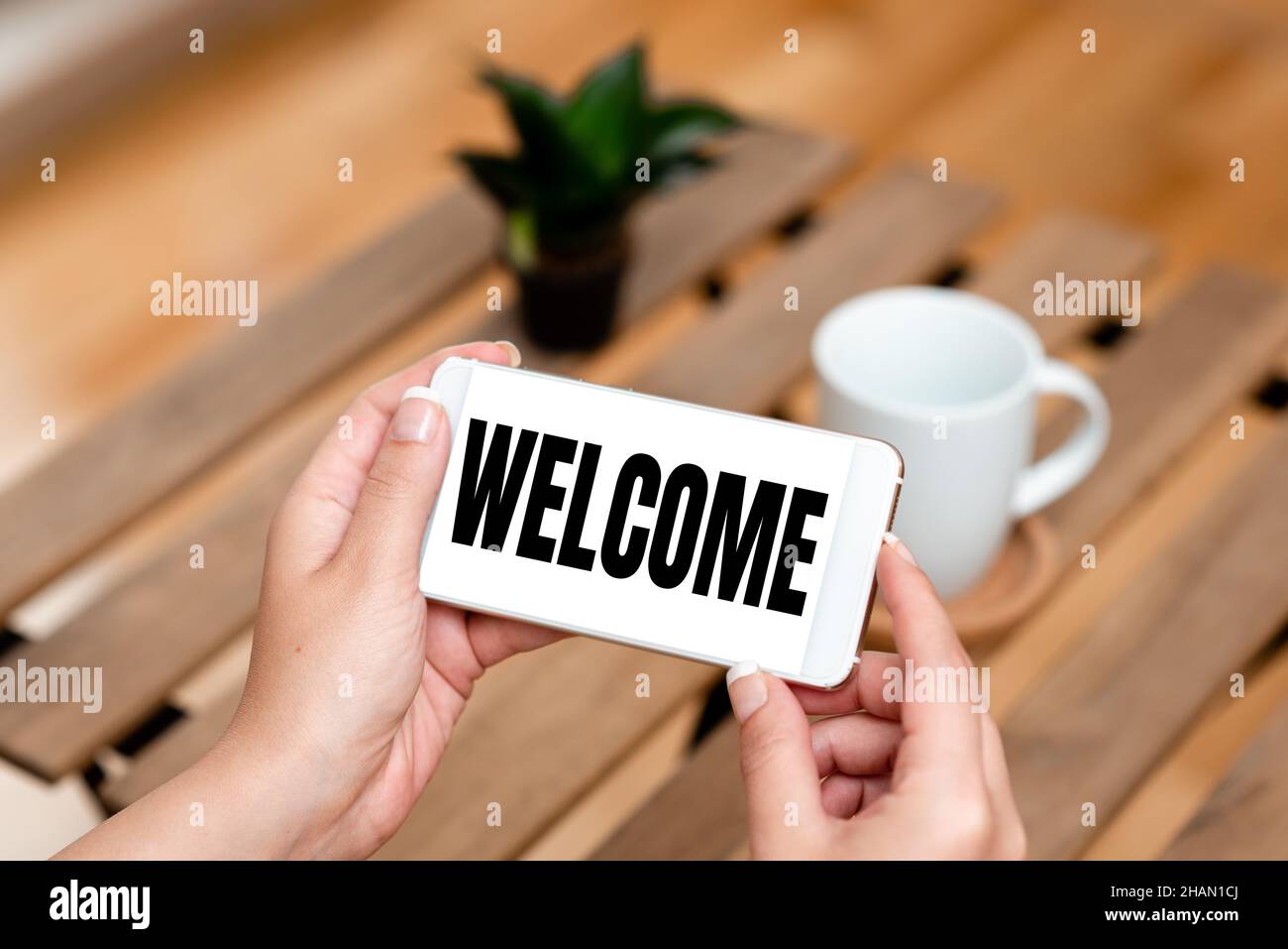 Sign displaying Welcome. Business approach instance or manner of ...