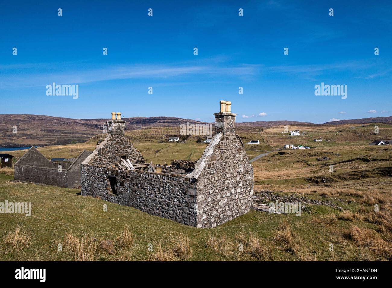 Derelict Croft house, Upper Milovaig, Duirinish Peninsula, Isle of Skye