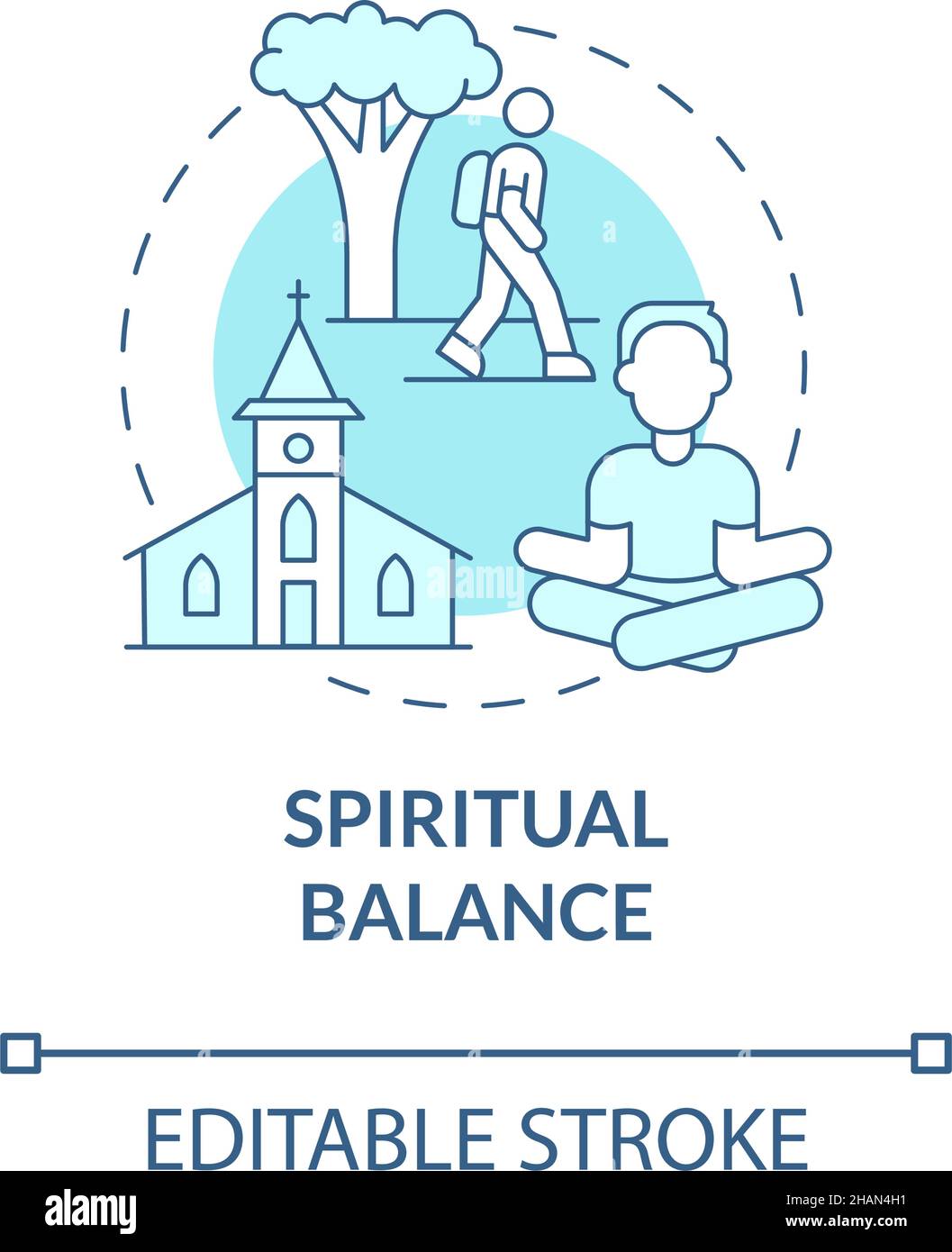 Spiritual balance turquoise concept icon Stock Vector Image & Art - Alamy
