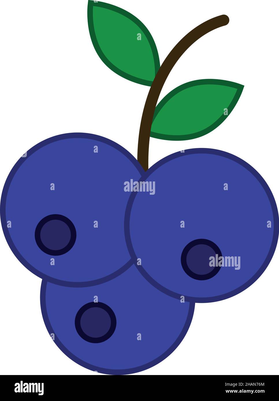 Blueberry Filled Outline Icon Fruit Vector Stock Vector Image & Art Alamy