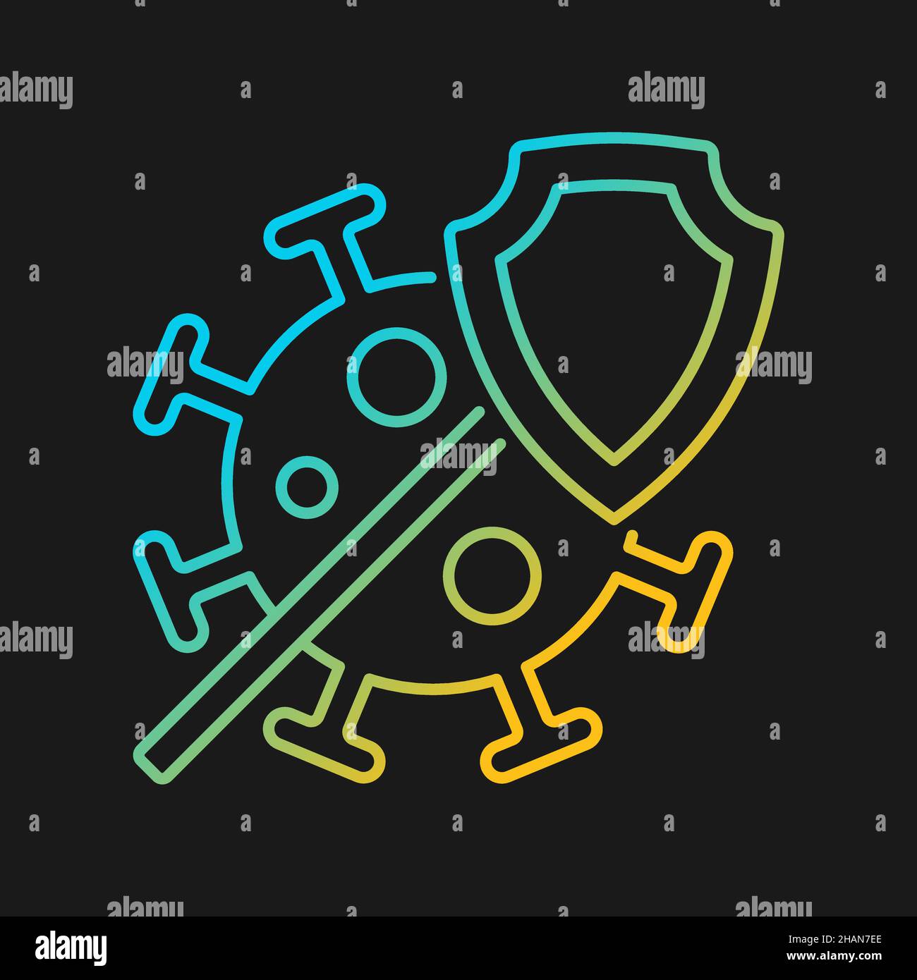 Covid gradient vector icon for dark theme Stock Vector Image & Art - Alamy