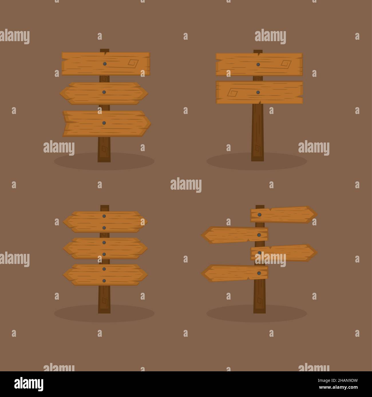 wooden signs set Stock Vector Image & Art - Alamy